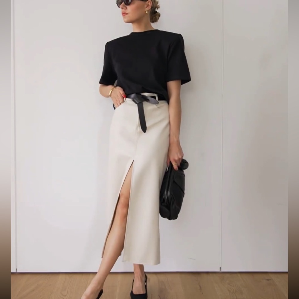 Vegan leather skirt